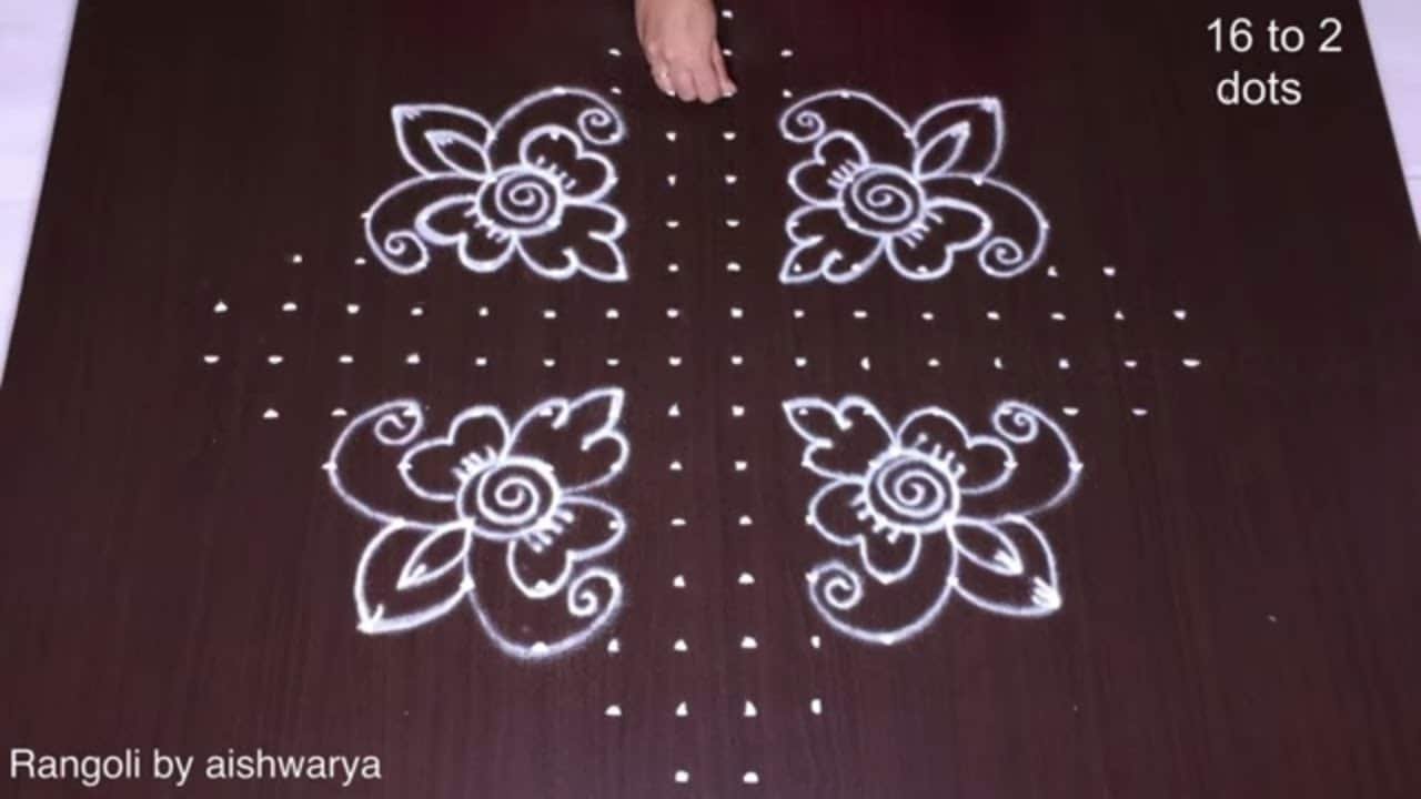 Kolam Muggulu Designs With Easy Way