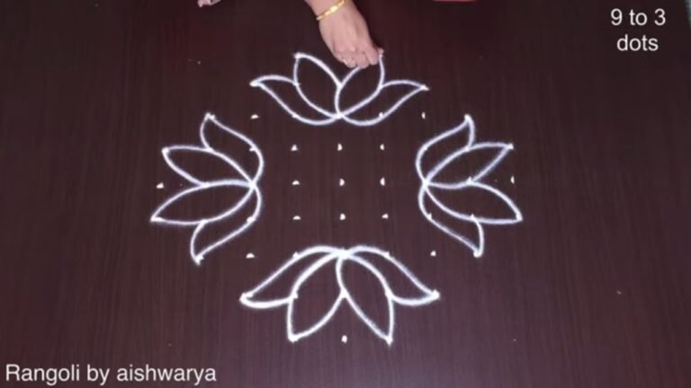 Kolam Poo 9 3 Rose