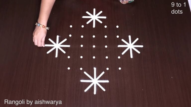 9×1 dots kolam