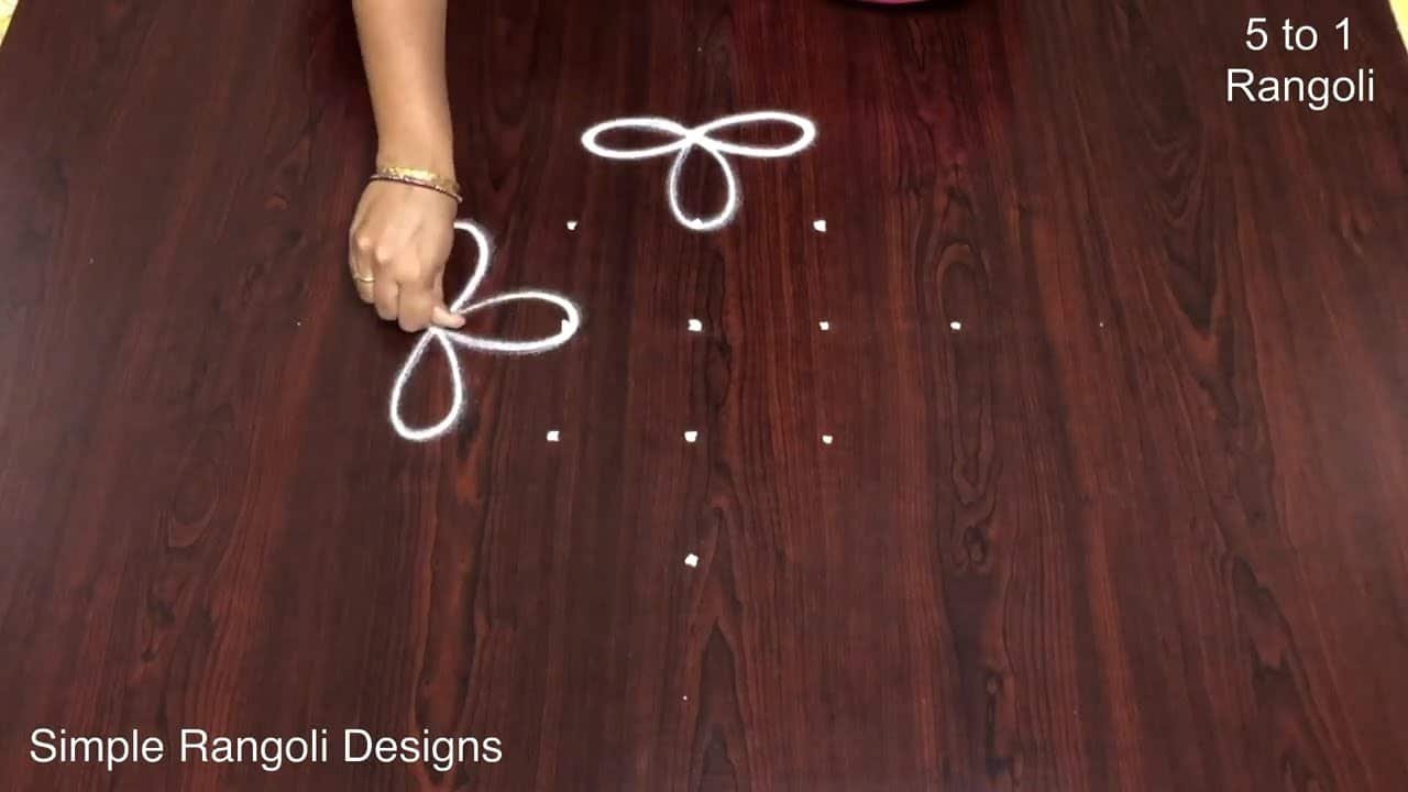 Kolam With Dots 5 to 1