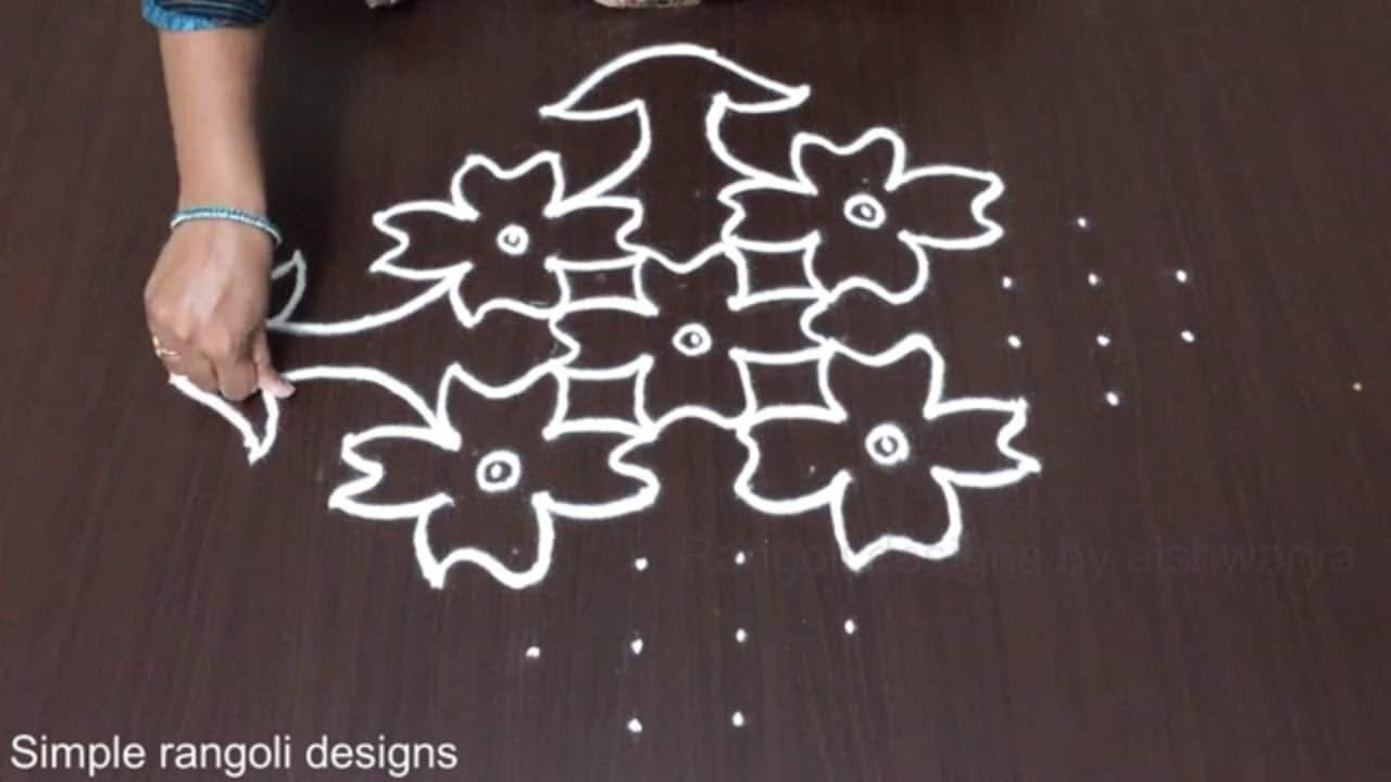 Kolam With Dots Simple 12 to 2