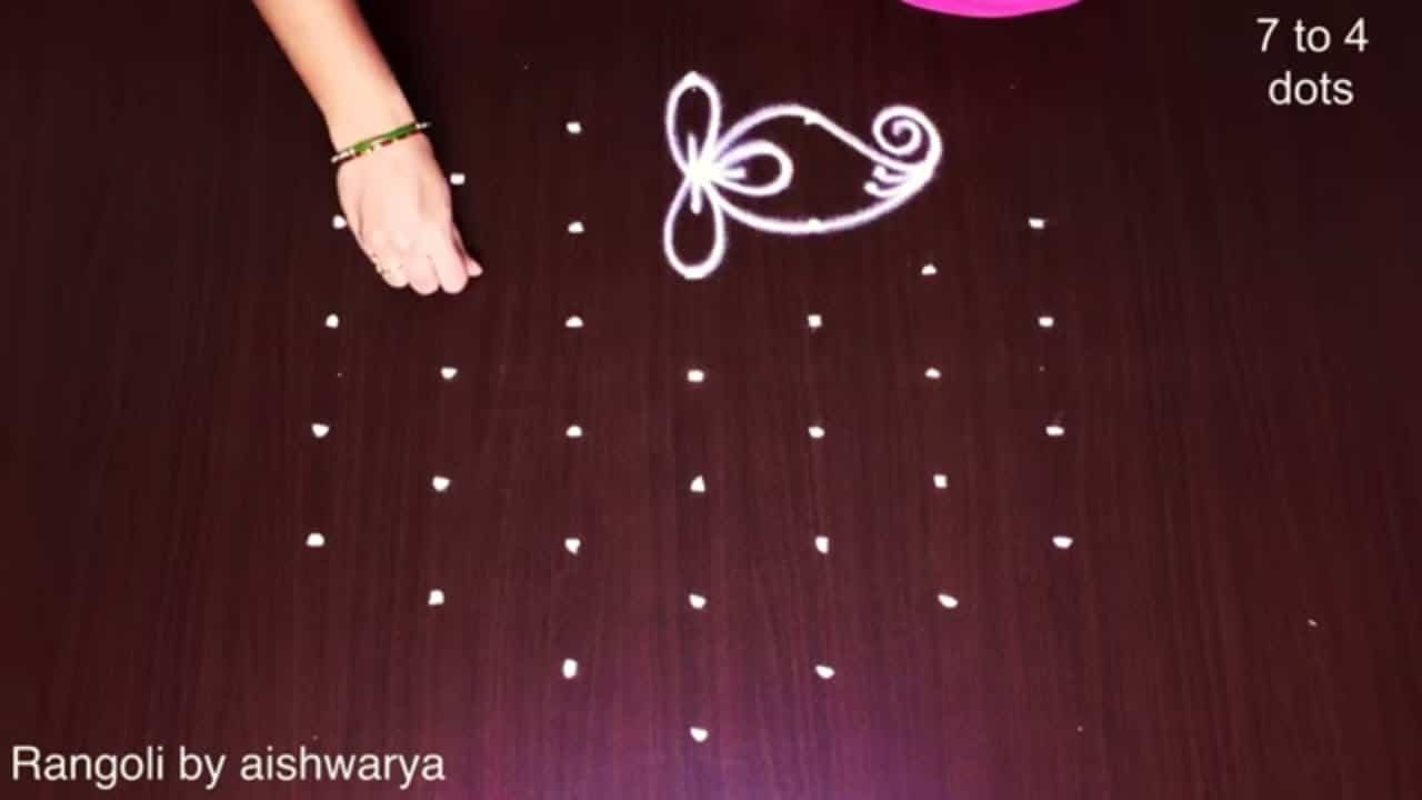 Kolangal Kolam Rangoli 7 by 4