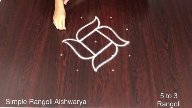 5-to-3 dot Krishna Jayanthi kolam