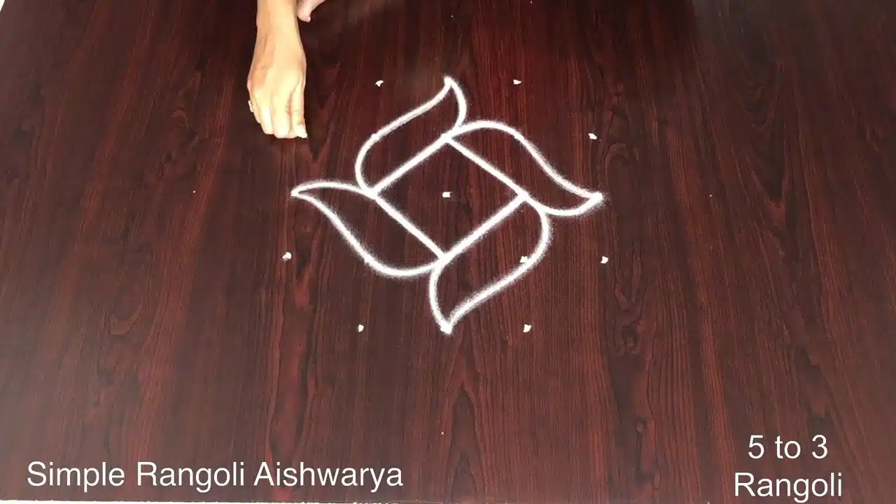 5-to-3 dot Krishna Jayanthi kolam