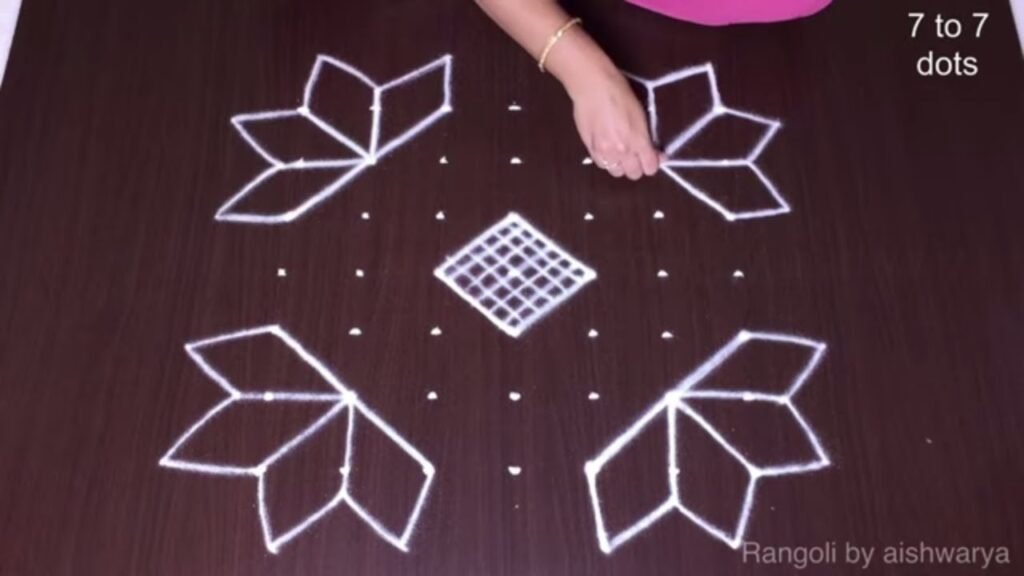 7 dots Krishna Jayanthi kolam