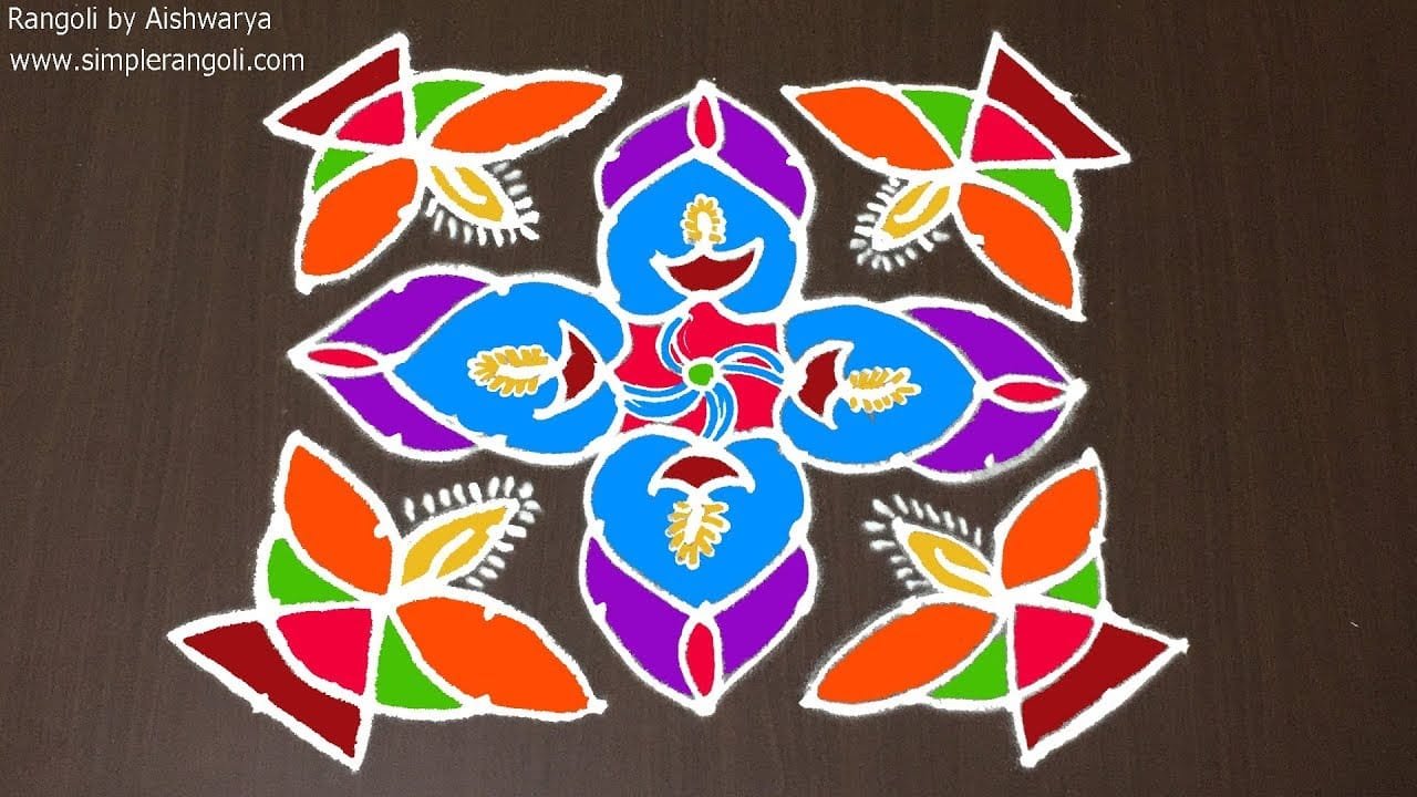 Latest 9×9 Muggulu Home Entrance