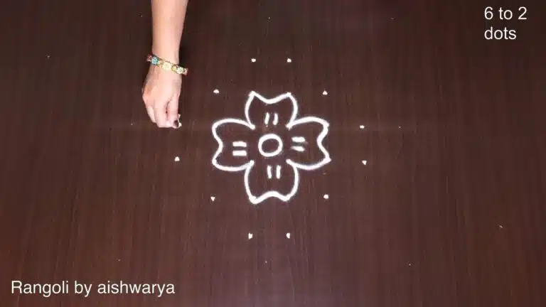 6×2 dots rangoli