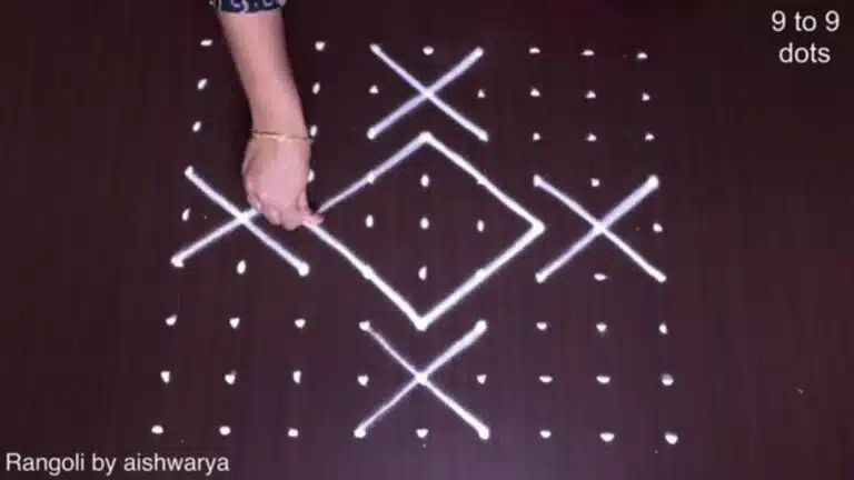 9×9 dots rangoli