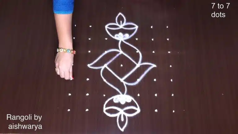 7×7 dots deepam muggulu