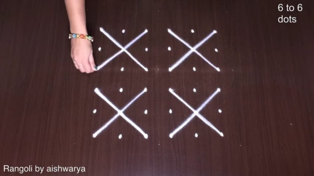 6×6 dots kolam