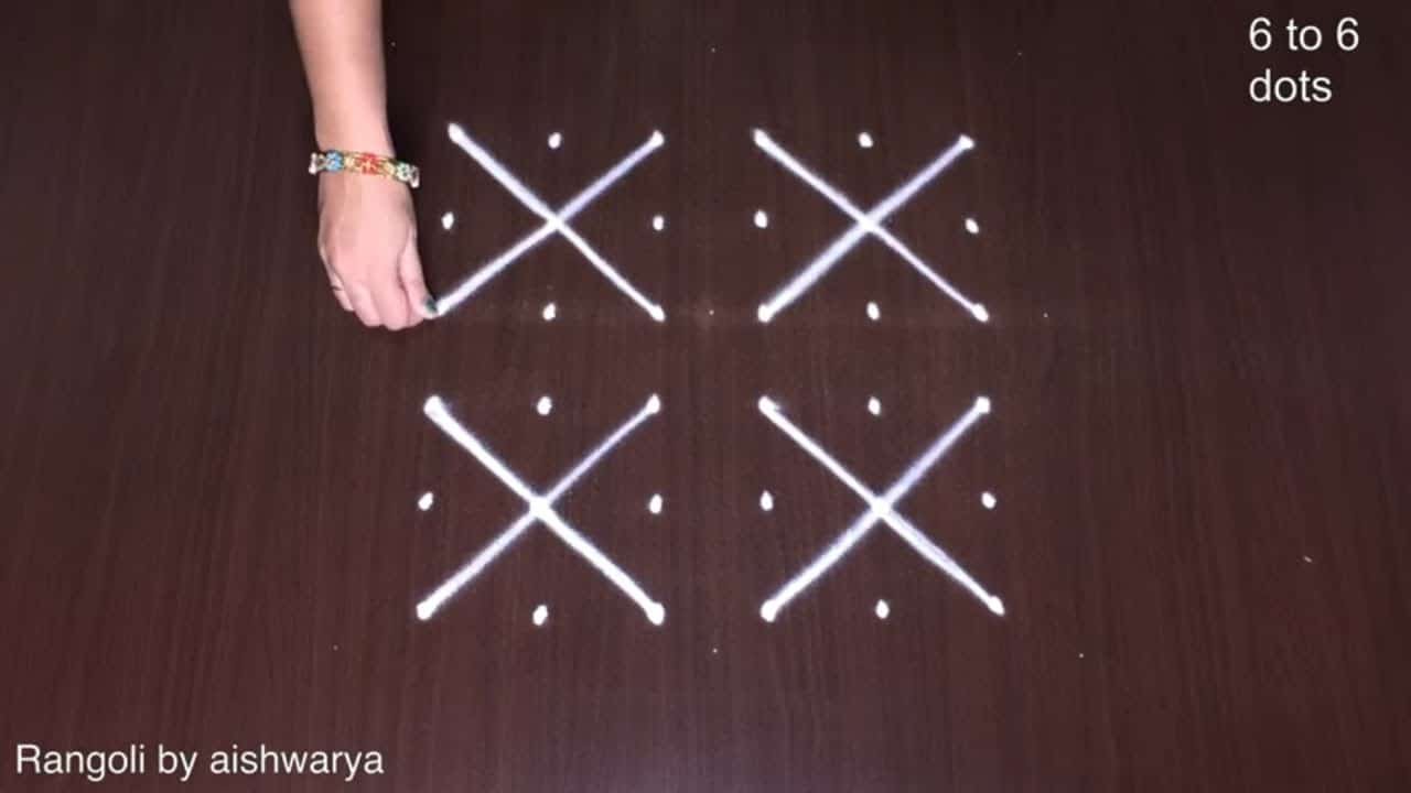 Latest Designs 6 by 6 Small Kolam