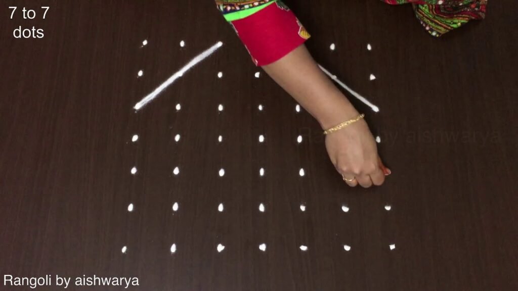 7-to-7 dot Diwali rangoli