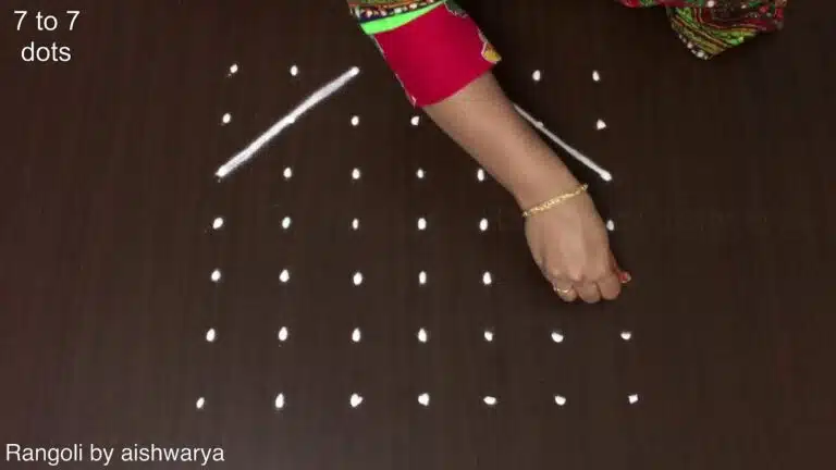 7-to-7 dot Diwali rangoli