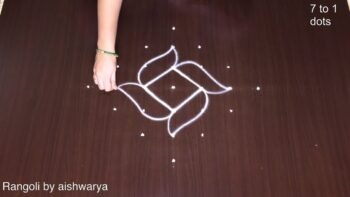 Latest Dotted Kolam Lotus Muggulu
