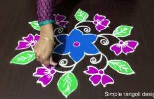 Latest Easy Flowers Rangoli