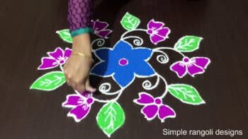 Latest Easy Flowers Rangoli