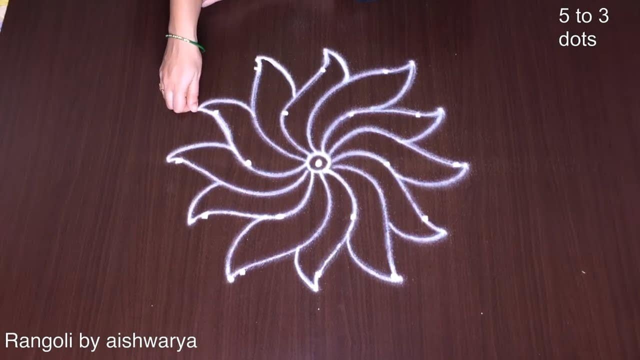Latest Flower Kolam Designs