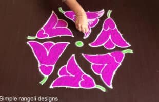 Latest Flower Rangoli Muggulu