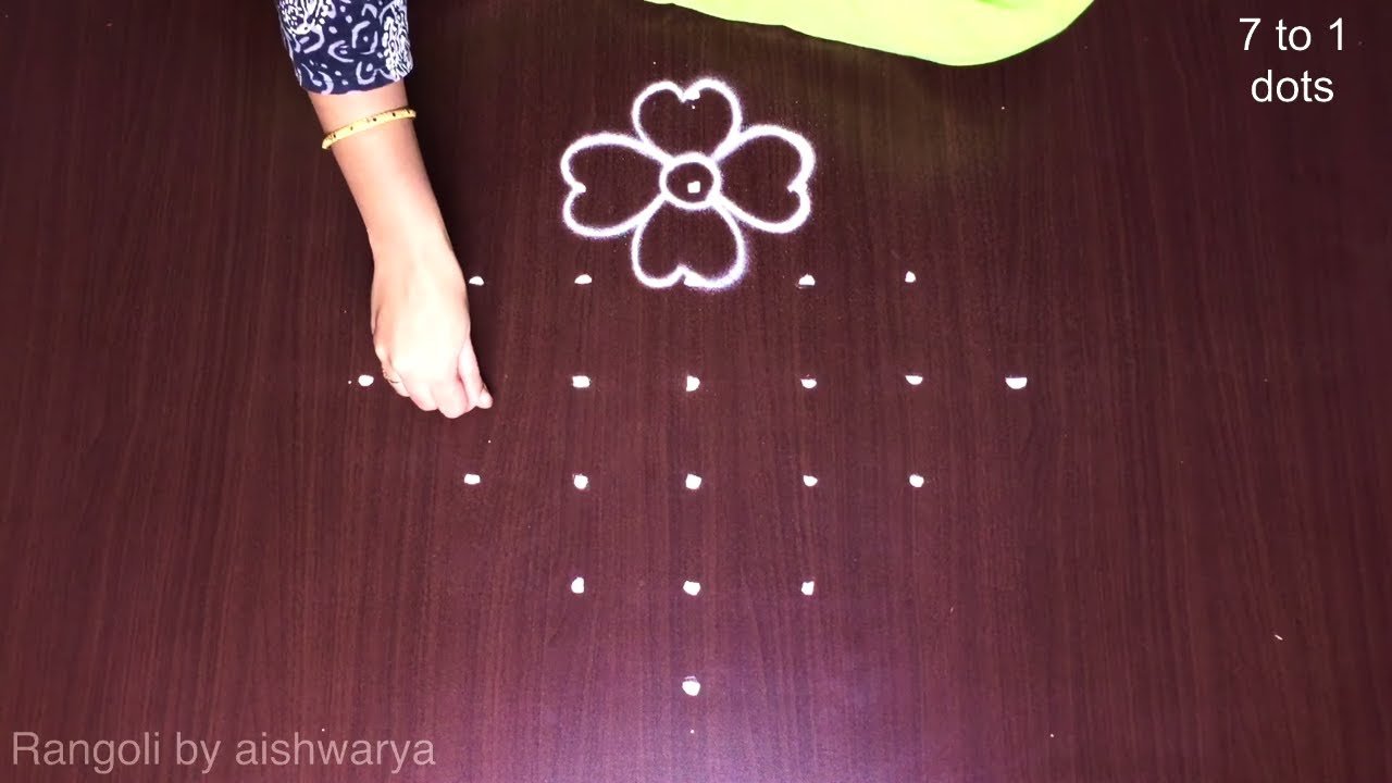 Latest Flower Theme Patterns Rangoli