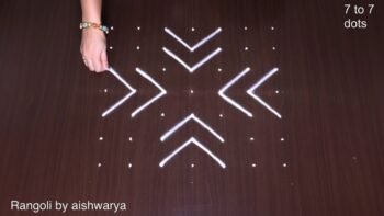 Latest Muggulu 7×7 Dots Creative