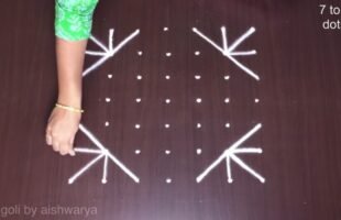 Latest Rangavalli Muggulu 7×7 Dots