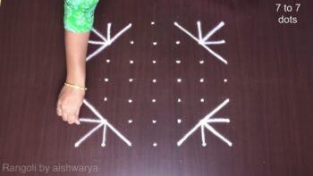 Latest Rangavalli Muggulu 7×7 Dots