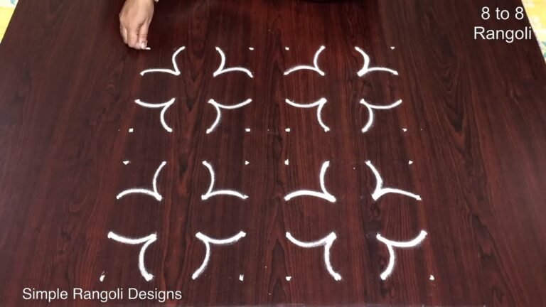 rangoli with 8 dots