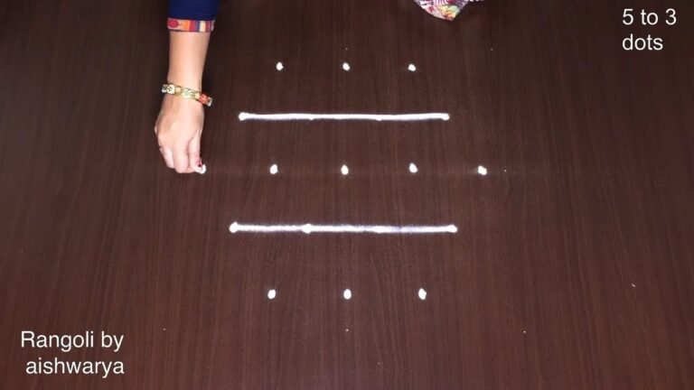 5 dots rangoli