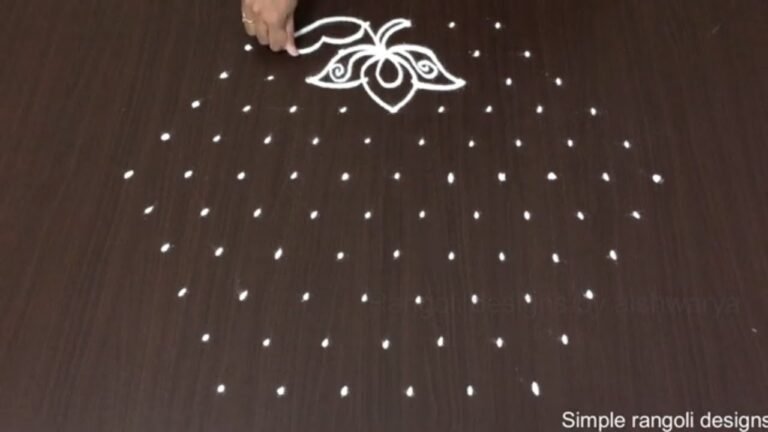 Leaf Kolam Design 11 Into 6