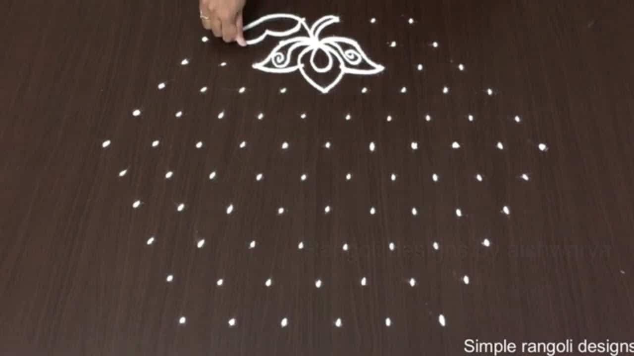 Leaf Kolam Design 11 Into 6