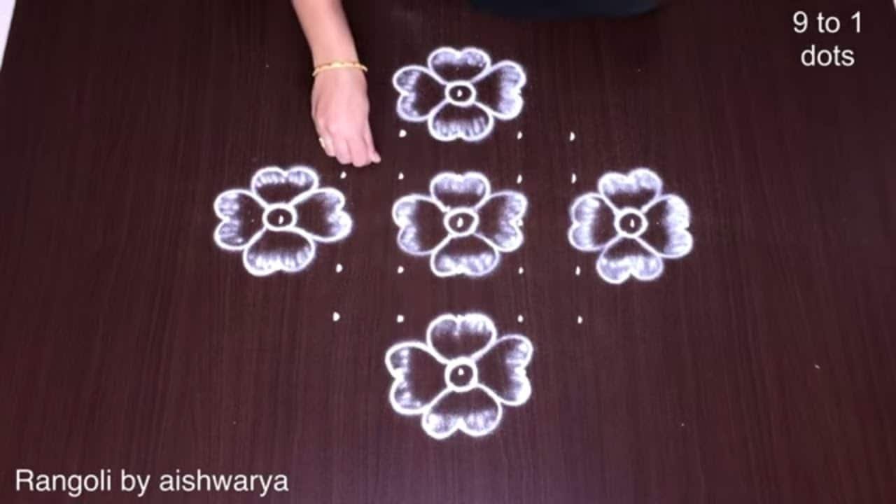 Learn Shaded Flower Rangoli