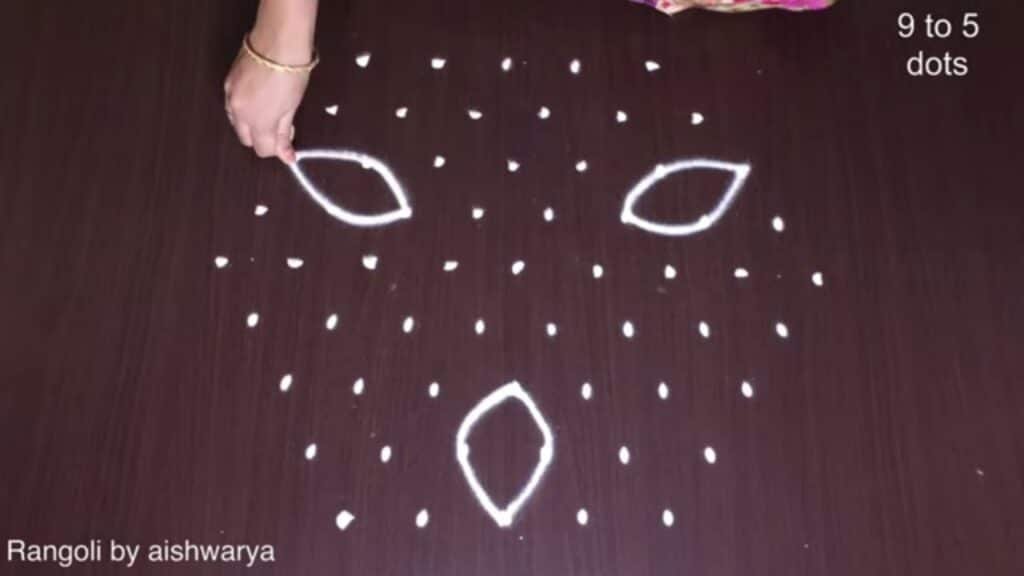 Navratri lotus rangoli