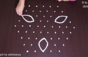 Lotus Rangoli for Navratri