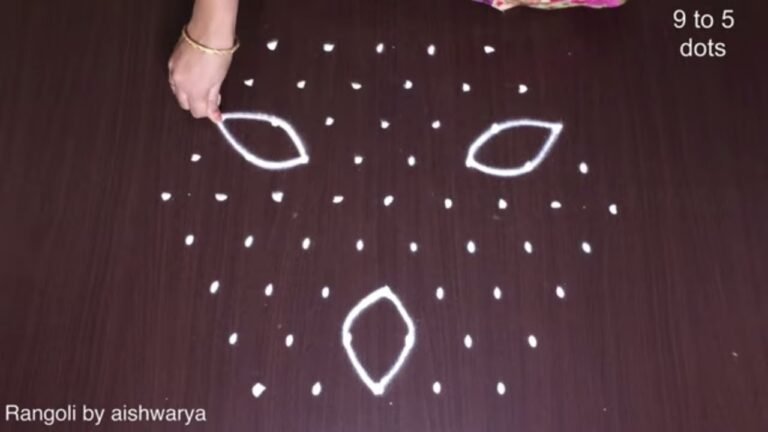 Navratri lotus rangoli
