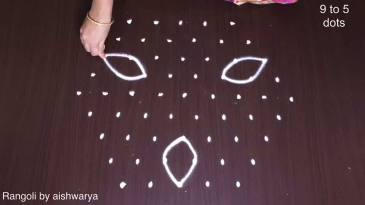 Lotus Rangoli for Navratri