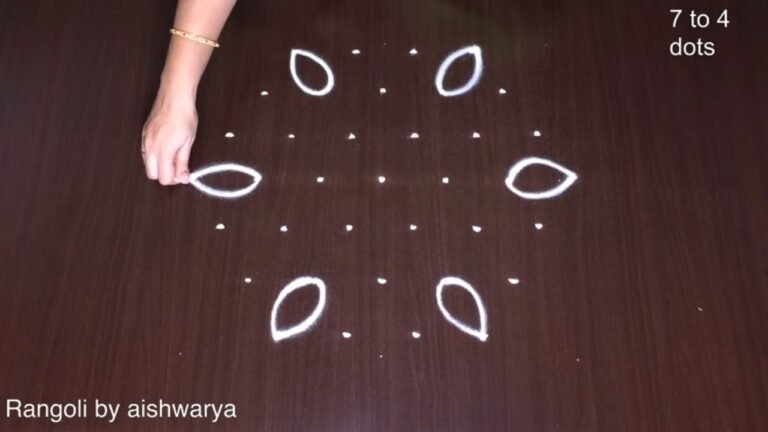 5×4 dots Maha Lakshmi kolam
