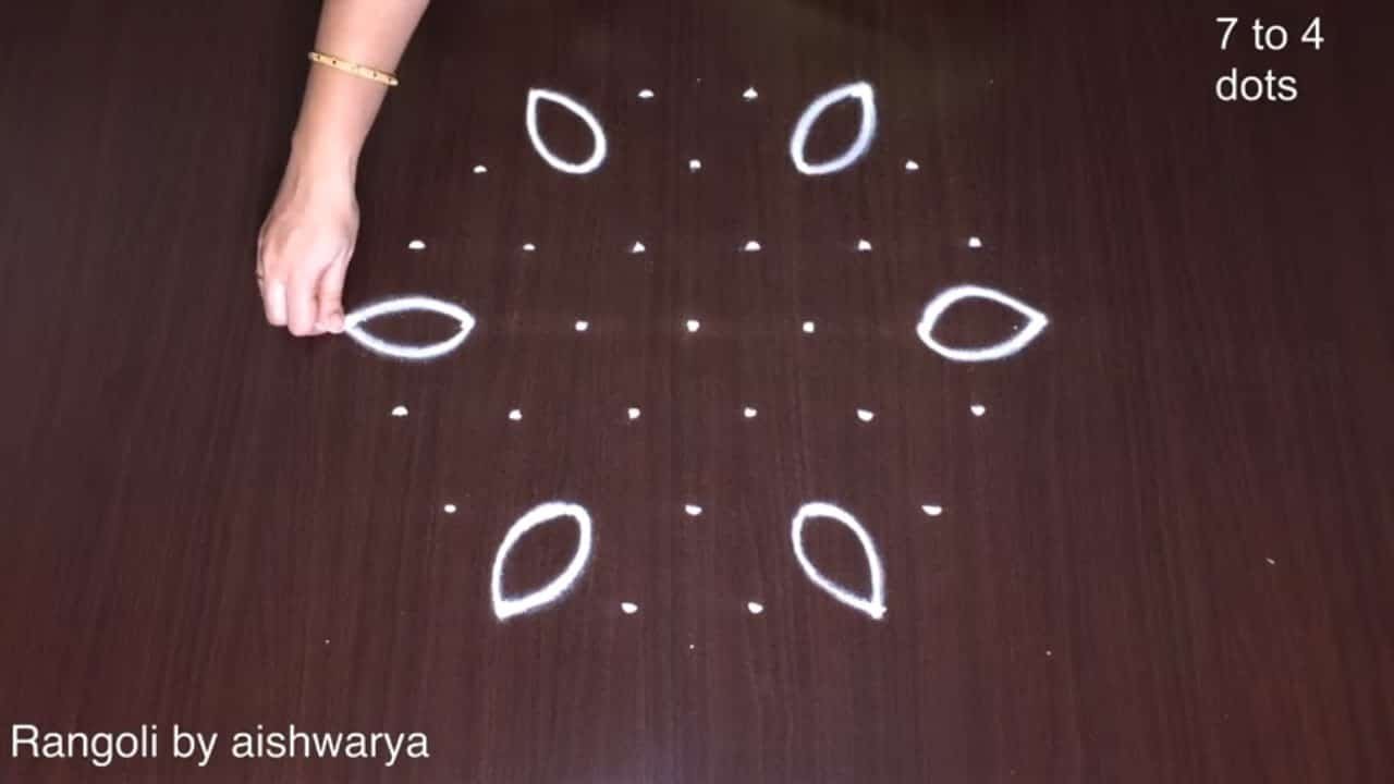 Maha Lakshmi Kolam 5×4 Dots