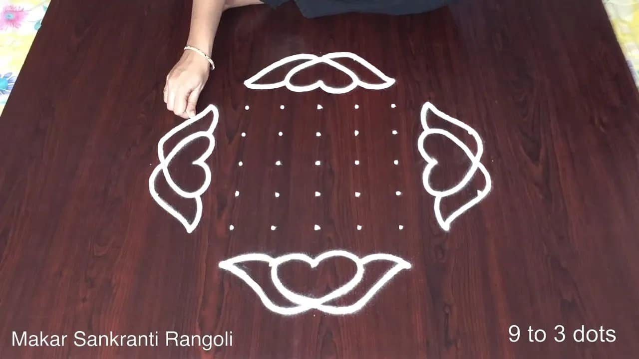 Makar Sankranti Rangoli Simple