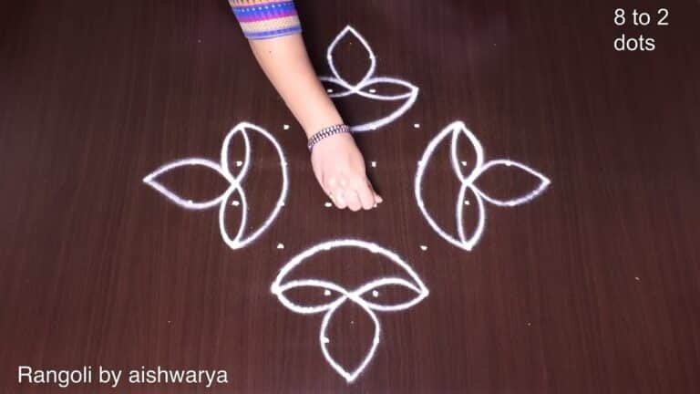 8×2×2 dots deepam muggulu