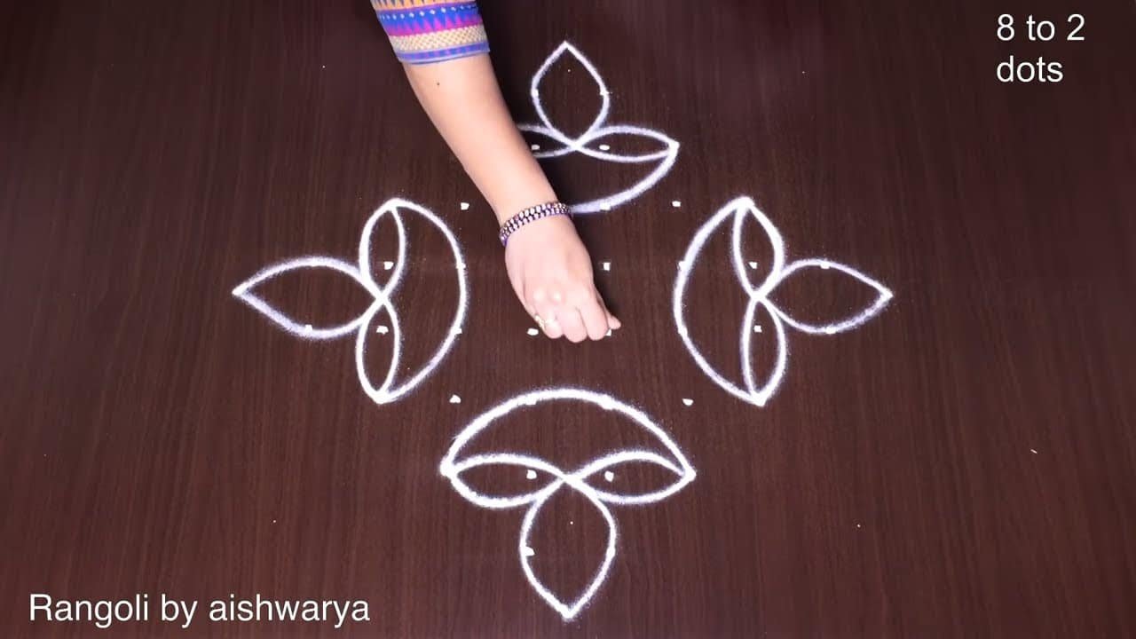 Manchi Deepala Muggulu 8x2x2 Dots