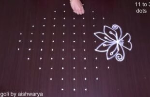 Margazhi Kolam With 11-3 Dots