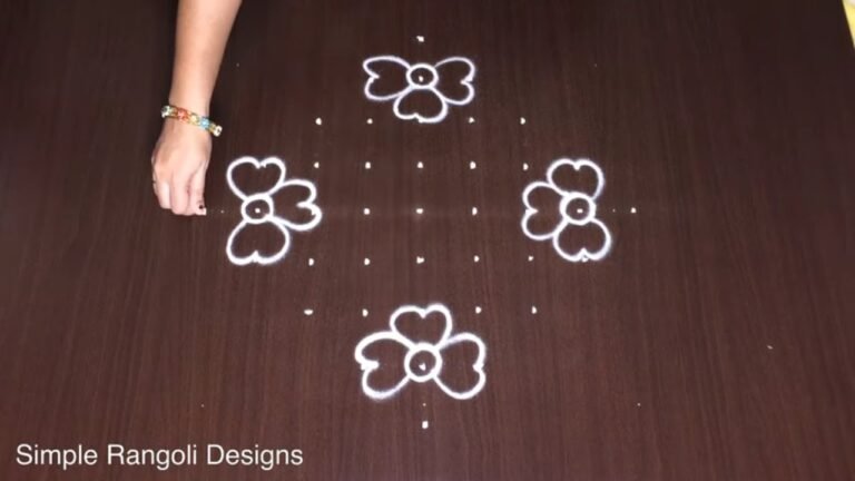 Masi Matham flower rangoli