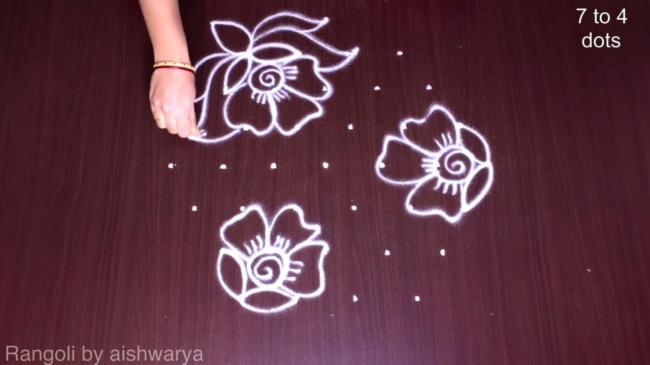 Medium Size Chukkala Muggulu Designs