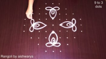 Medium Size Kolams With Dots