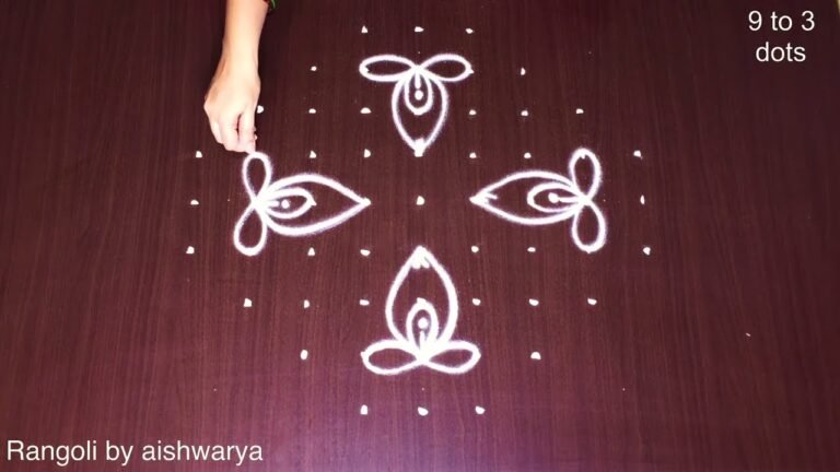 Medium Size Kolams With Dots