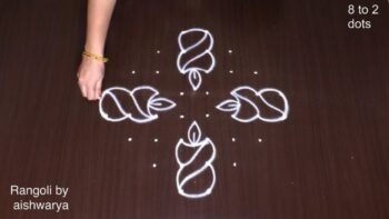 Merry Christmas Candle Rangoli Design