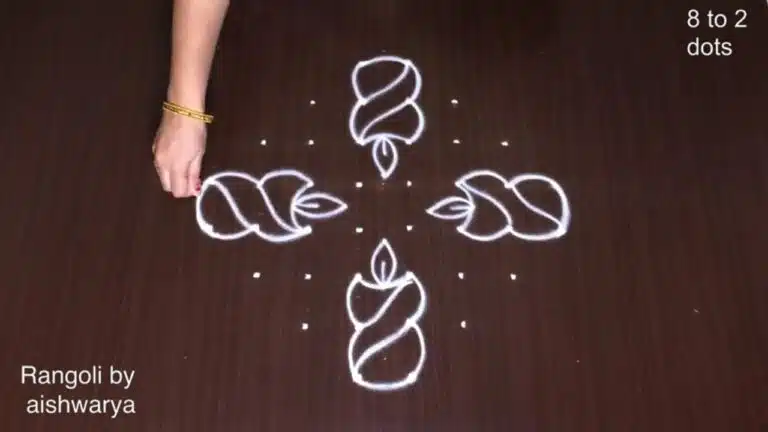 Merry Christmas Candle Rangoli Design