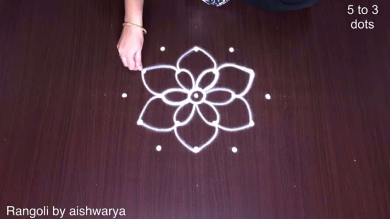 Middle Dots Muggulu Apartment Kolam