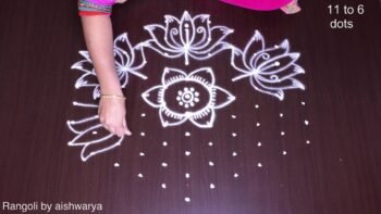 Middle Dots Six Lotus Muggulu