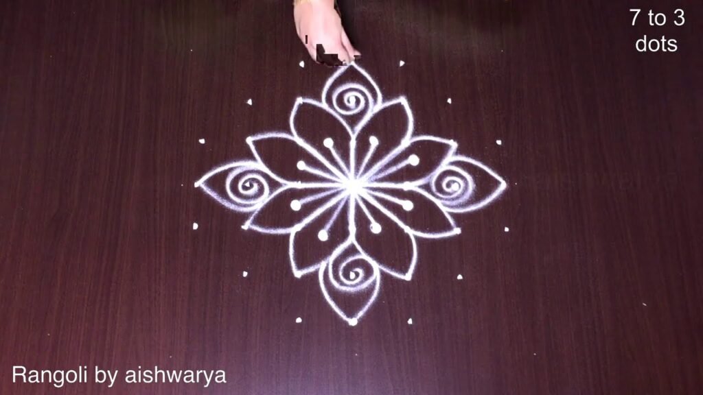 7×3×3 dots abstract rangoli